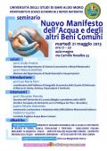 21 maggio - Nuovo Manifesto dell’Acqua e degli altri Beni Comuni