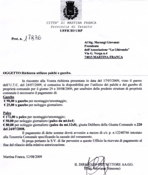 Ecco il perché delle tappe annullate della Ghironda a Martina Franca