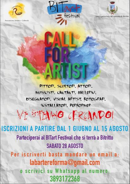 Call for Artist per il BITart Festival
