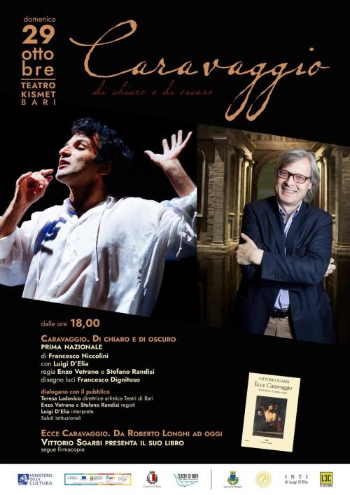 Il debutto pugliese del Caravaggio di Luigi D'Elia al Kismet vedrà ospite anche Vittorio Sgarbi