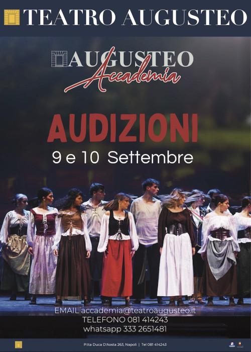 Al Teatro Augusteo di Napoli si cercano giovani talenti