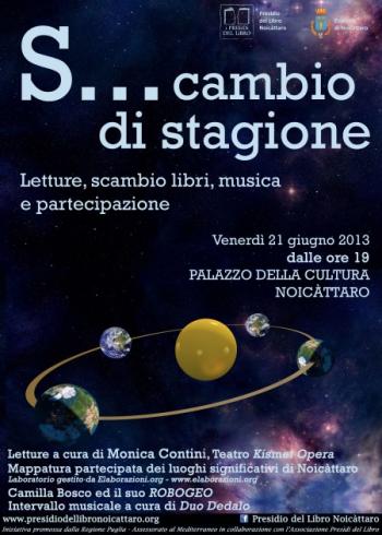 S…cambio di stagione! Letture, scambio libri, musica e partecipazione