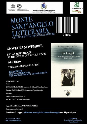 Presentazione del libro Jim Longhi, Un italoamericano tra Woody Guthrie e Arthur Miller