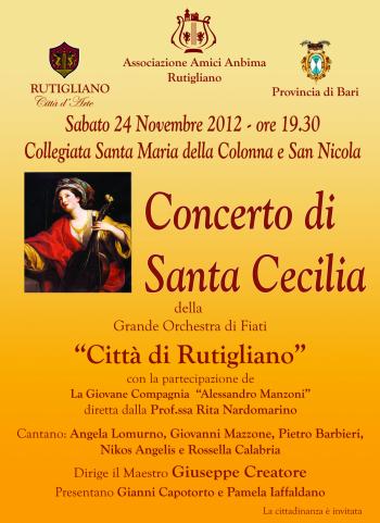 Concerto di Santa Cecilia con la Grande Orchestra di Fiati "Città di Rutigliano"