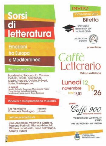 Caffe' Letterario - Primo incontro