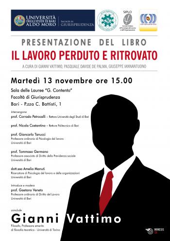 Gianni Vattimo presenta il libro Il lavoro perduto e ritrovato