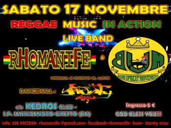 Rhomanife + Bum in concerto + Shanty crew in dance hall