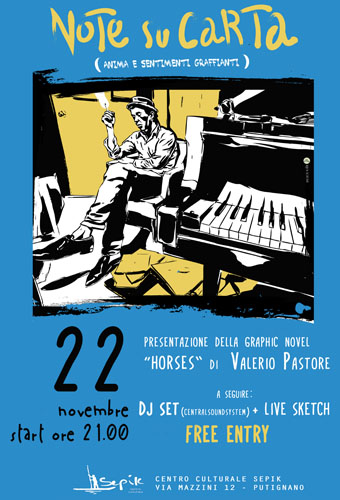 Note su Carta - Presentazione grafhic novel "Horses - Patti Smith" +  dj set