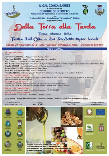 Terza Festa Dell’olio E Dei Prodotti Tipici Locali