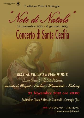 "Note di Natale" - Concerto di Santa Cecilia: Recital violino e pianoforte 
