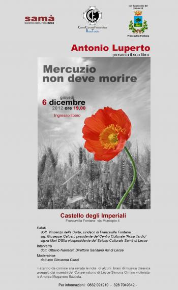 Presentazione del libro 'Mercuzio non deve morire'