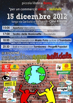 III edizione del Mercatino di Natale Equo e Solidale 