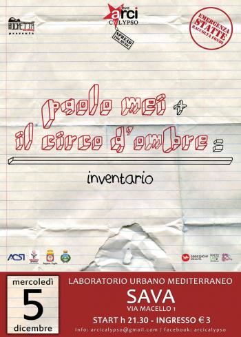 Paolo Mei & Il Circo D'ombre live in Sava - Raccolta Fondi Emergenza Statte