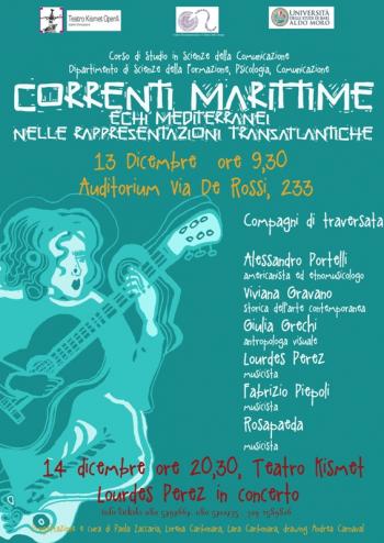 Lourdes Perez in concerto per Correnti marittime - Echi mediterranei nelle rappresentazioni transatlantiche 