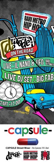 On The Road: Max Il Nano & Ufo + Big Fab e Bari Hip Hop Metro dj set