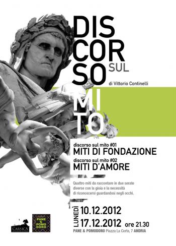 discorso sul Mito #2 – miti d’amore di e con Vittorio Continelli