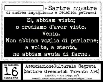 [___________]+Sartre nuestre - mostra di Andrea Impagliazzo e Federica Petruzzi