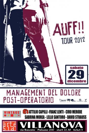 Management del Dolore Post Operatorio in concerto + Vintage Night Dj Set con Capilli, Lenti, Morea, Merode, Santoro, Strauss