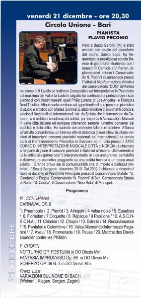 Evento per la Stagione Concertistica dello Storico  Ente Morale Il Coretto  Di Bari  