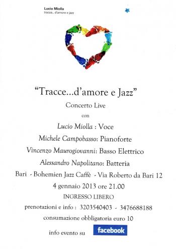 Concerto Live Tracce di amore e Jazz