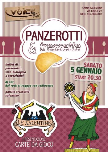 Panzerottata e Tressette Con le Salentine Carte da Gioco