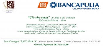 Prima presentazione a Bari di "Ciò che resta"