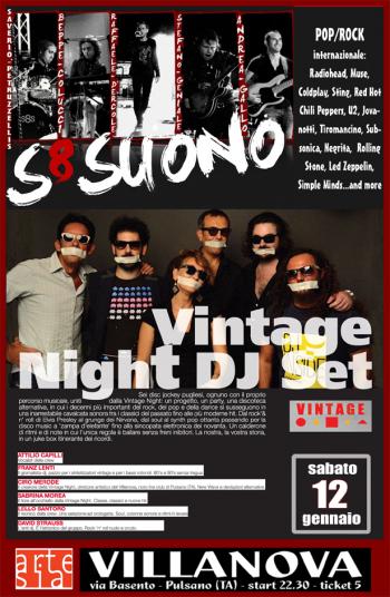 Vintage Night: SottoSuono in concerto (Pop-Rock Internazionale) + dj set con Capilli, Lenti, Merode, Morea, Santoro, Strauss