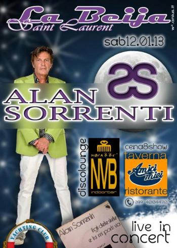 Alan Sorrenti in concerto e disco club