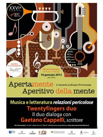 Il duo pianistico Twentyfingers e lo scrittore Gaetano Cappelli