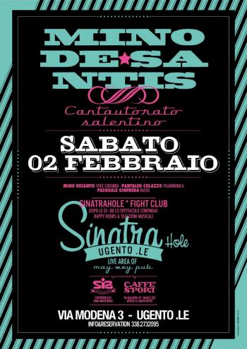 Il Cantautore Salentino Mino De Santis in concerto