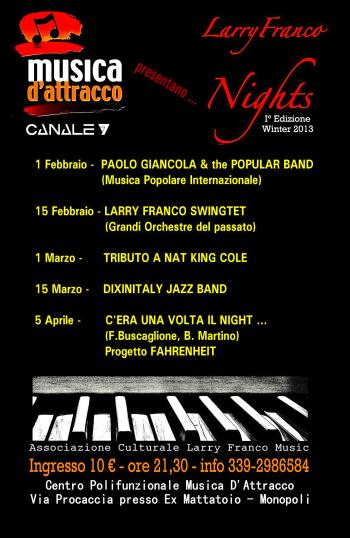 Larry Franco Nights Winter edition - apre la Popular Band