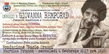 Omaggio a Giovanna Bemporad