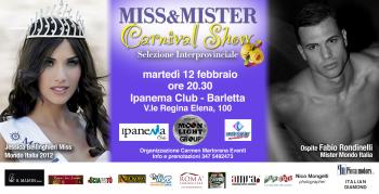 Miss & Mister Carnival Show - Special Guest Fabio Rondinelli, mr World Italy 2012.