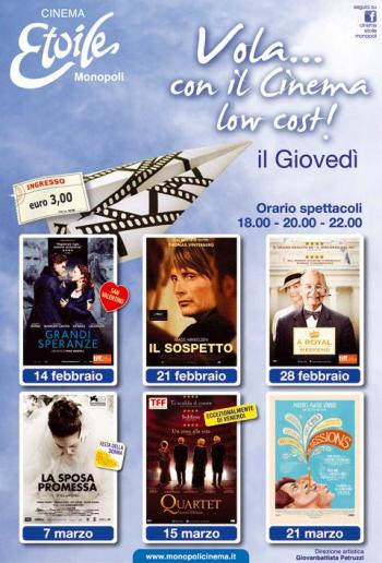 Vola al Cinema Etoille con la rassegna low cost