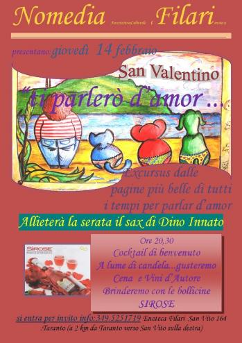 Cena di San Valentino a lume di candela, musica d'atmosfera e Poemi D'amore