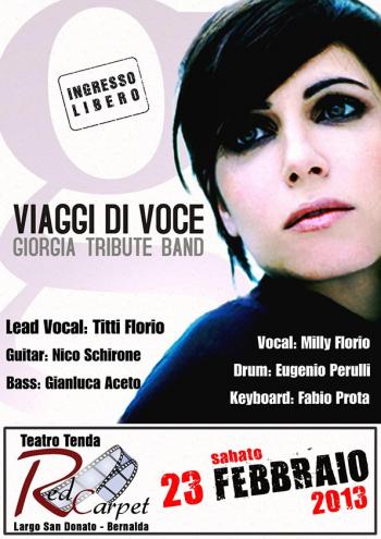 Viaggi di Voce - Giorgia Tribute Band in concerto