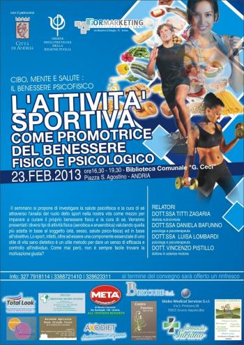 L'attività sportiva come promotrice del benessere fisico e psicologico.