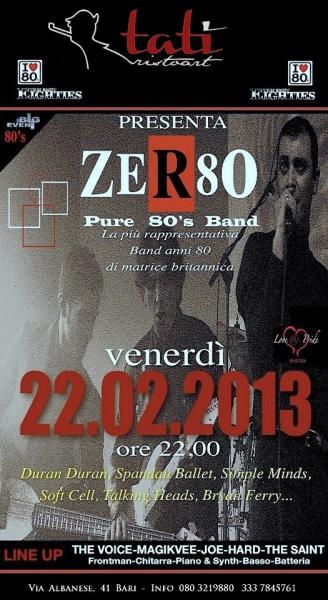 Zer80 live Back to The 80's 