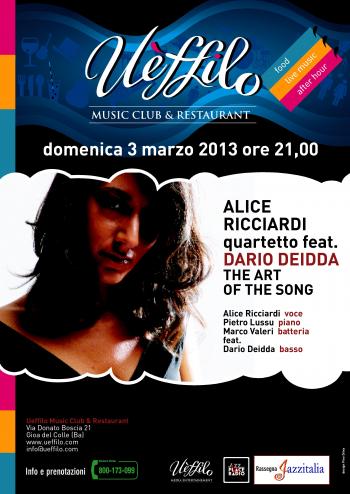  Alice Ricciardi Quartet Feat. Dario Deidda in "The Art of Song"