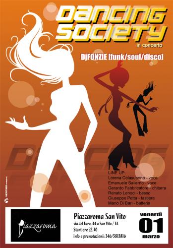 Dancing Society in concerto (disco dance music) + DjFonzie (funk/soul/disco) 