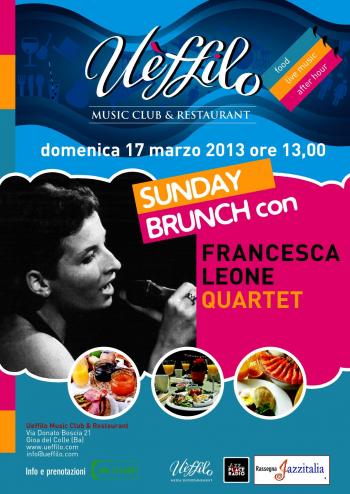 Sunday Brunch Con Francesca Leone Quartet