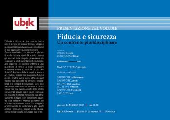 Presentazione a più voci del libro Fiducia e sicurezza