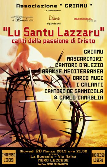 Lu Santu Lazzaru - canti della passione di Cristo