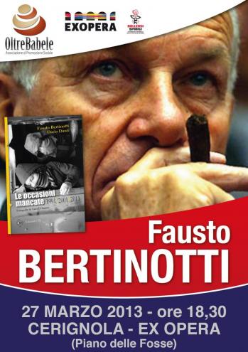 Fausto Bertinotti presenta "Le occasioni mancate" ANNULLATO