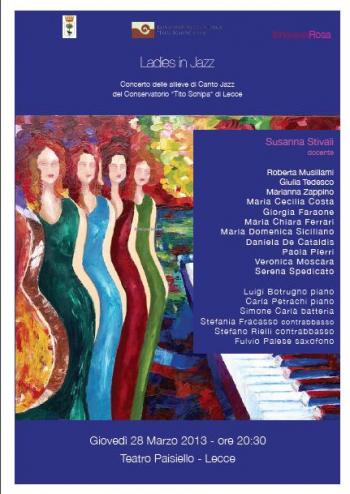 “Ladies in Jazz” al  Teatro Paisiello  –  il Conservatorio “Tito Schipa” a Itinerario Rosa