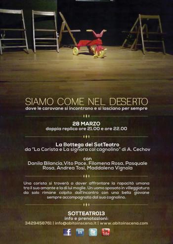Siamo come nel deserto - dove le carovane si incontrano e si lasciano per sempre