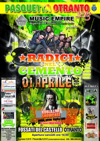 Pasquetta a Otranto - radici nel cemento in concerto
