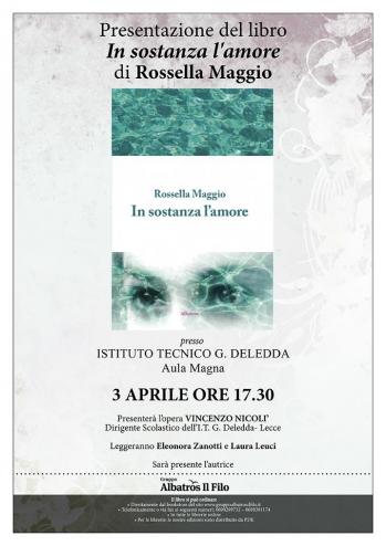 Presentazione libro "In sostanza l'amore" di Rossella Maggio