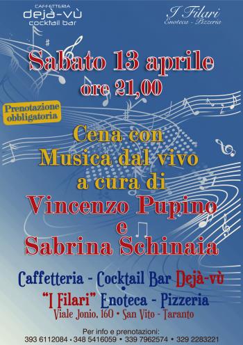 Cena con musica dal vivo