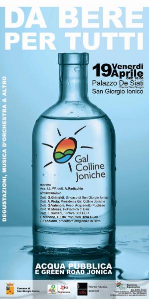 Da Bere Per Tutti: Acqua Pubblica, Green Road e Orchestra